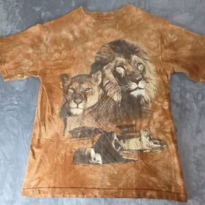 vintage t shirt Lions Safari Tie Dye Burnt Orange Men's L